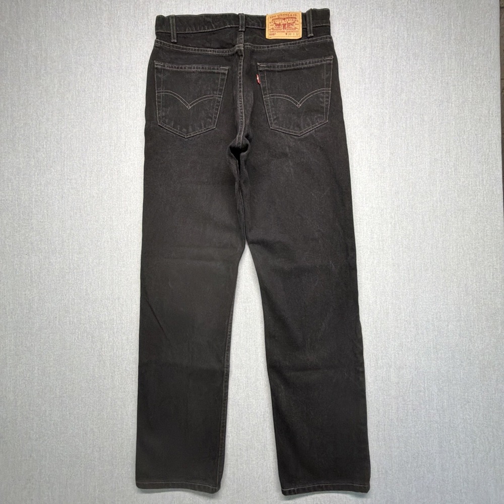 Vintage Levis 505 Black Straight Jeans 90s Mens 33x32 (Fits 31x31)